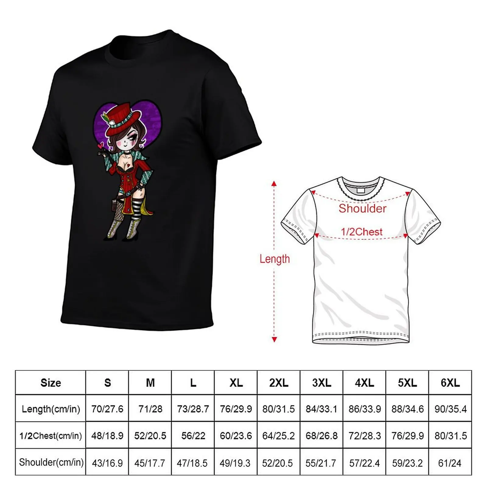 Mad Moxxi Chibi T-Shirt, Summer Casual Cotton Tee, Oversized Streetwear Tops, Vintage Graphic Print, Loose Fit Short Sleeve