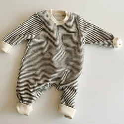 spring baby clothes striped infant girls boys jumpsuits simple style baby playsuit