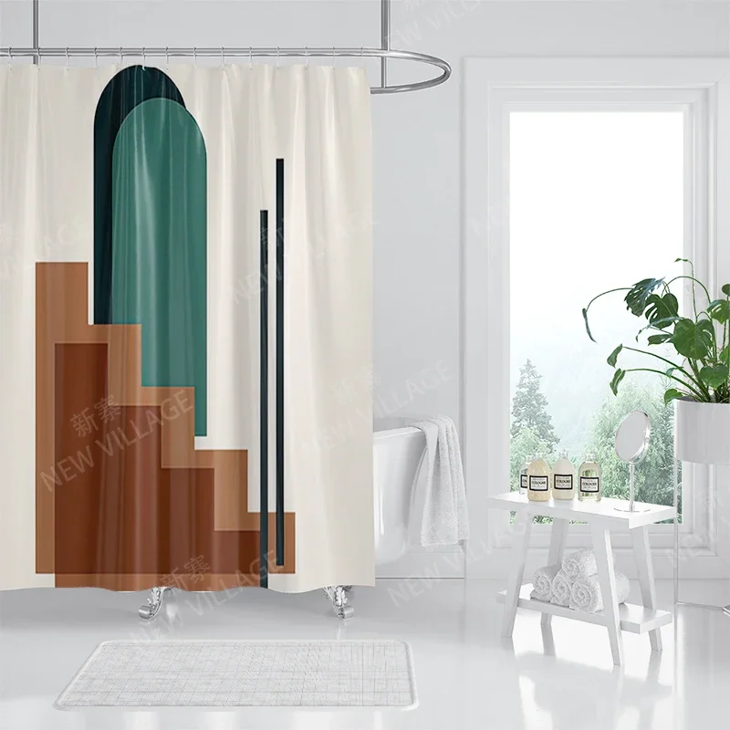 Waterproof fabric shower curtain Bathroom curtain accessories 180x200 Bath curtain for shower 240*200 nordic boho decor 240x200