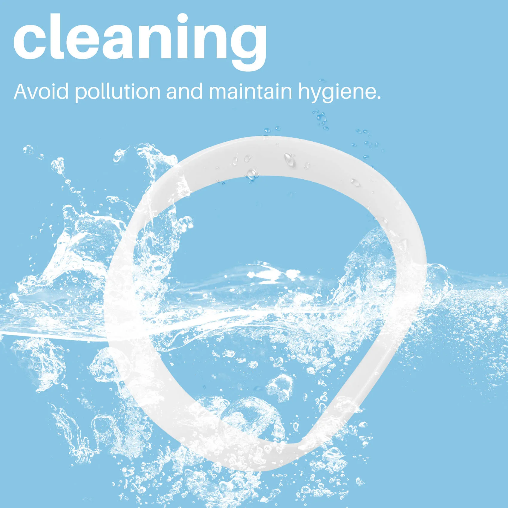 BVBV Fashion Silicone Rubber Elasticity Wristband Wrist Band Cuff Bracelet Bangle White