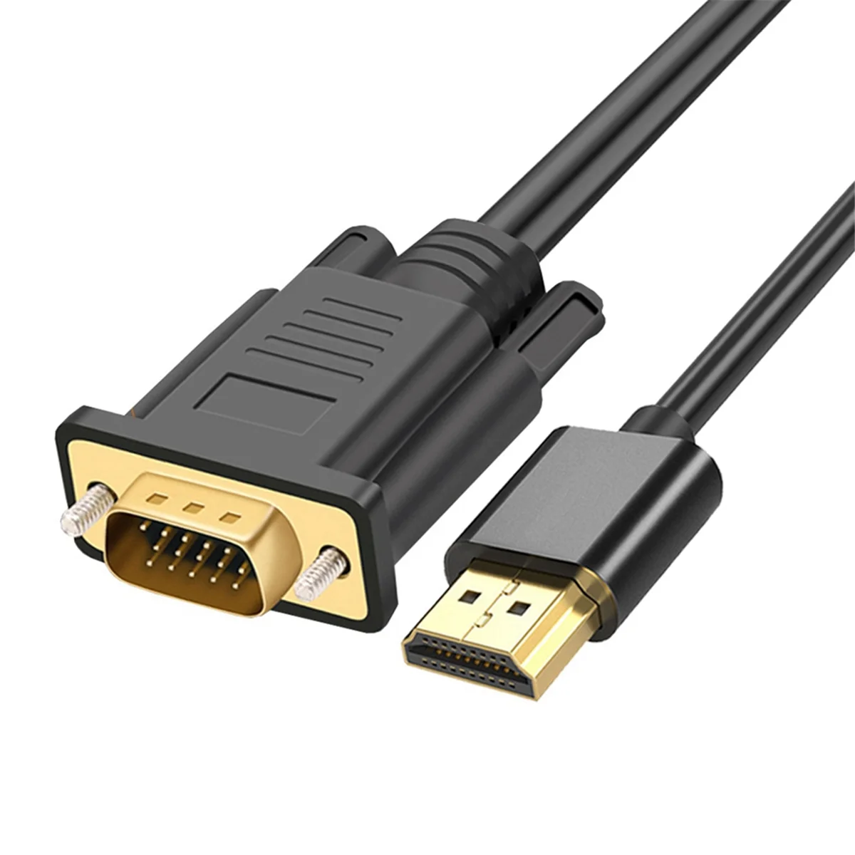 Модернизированный кабель-переходник HDMI-VGA, 1080P, позолоченный для ПК