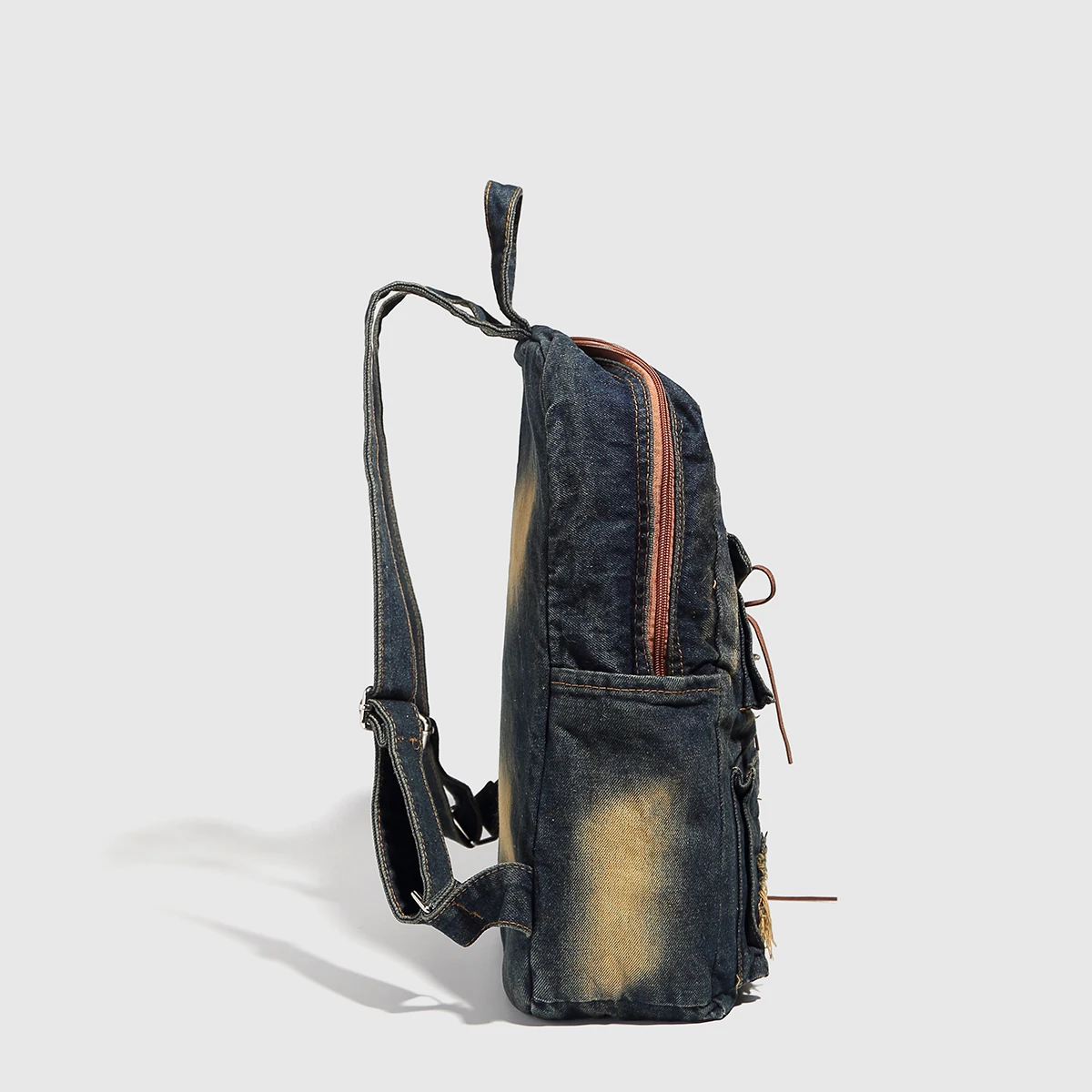 Sacos de denim de água de lavagem vintage para mulheres bolsas de designer de luxo e bolsas 2024 novo em arco decoração grande capacidade mochila de viagem frete grátis chegada rápida