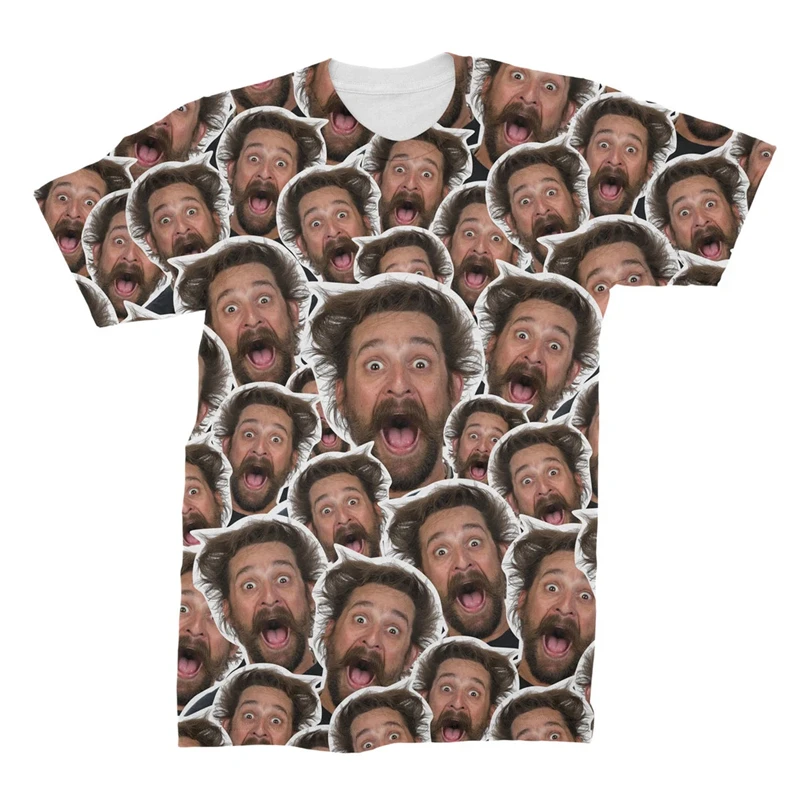 DIY Personalized Custom 3D Printed Men's Casual Fashion T-shirt Summer Short Sleeve Crew Neck Top Boys Streetwear Harajuku Tees