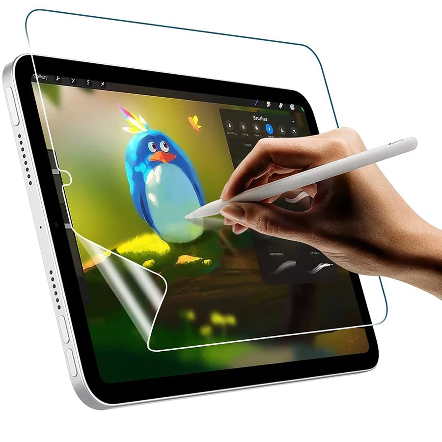 Protecteur d'écran en Film Hydrogel, pour iPad Pro 12.9 11 10.5 9.7 Air 1 2 3 mini 4 5, Film de peinture PET Anti-éblouissement pour crayon Apple