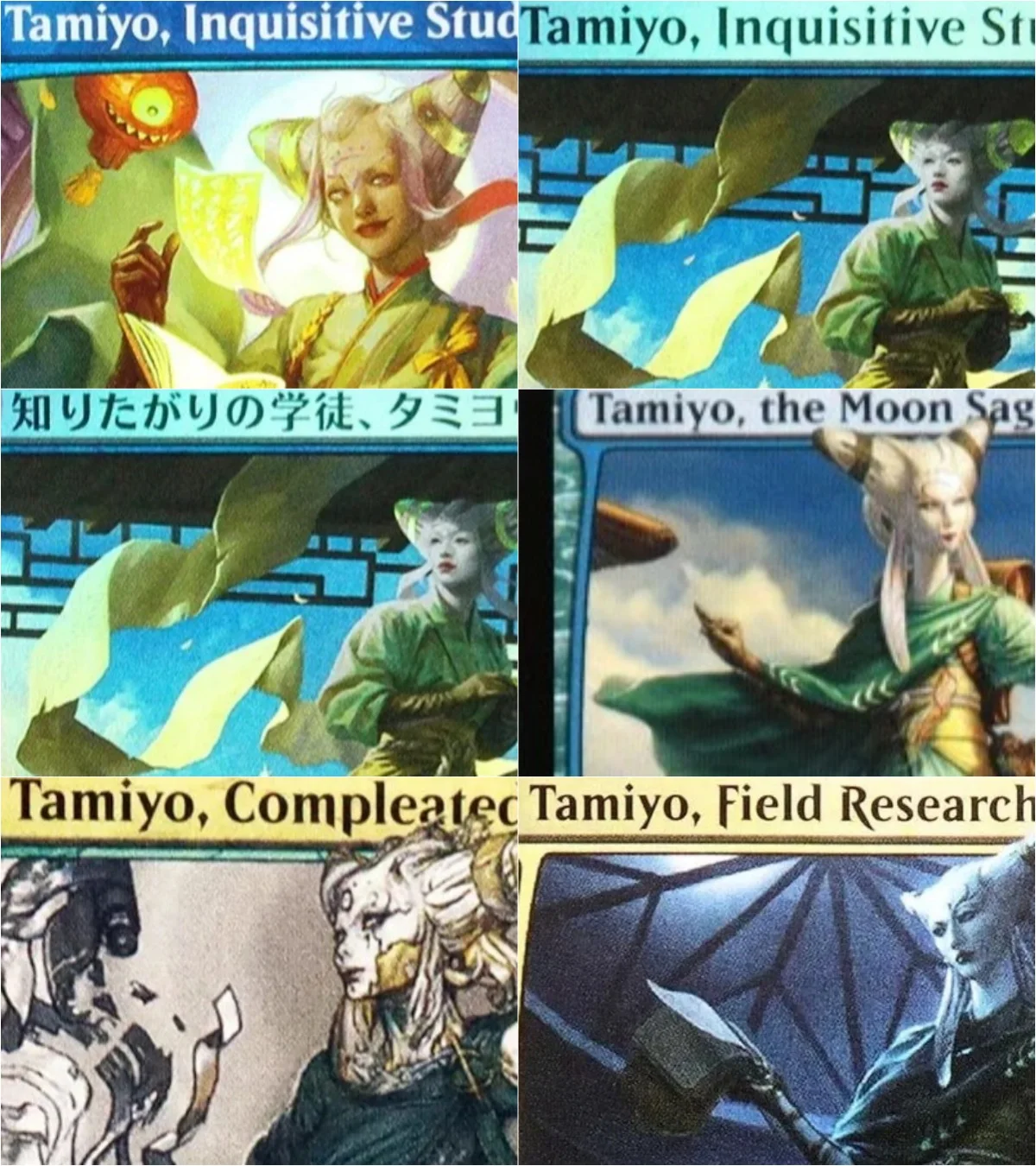 

"Tamiyo, Inquisitive Student / Tamiyo, the Moon Sage" TCG Magical Proxy Cards Game Quality Board Playing Game Trading Cards