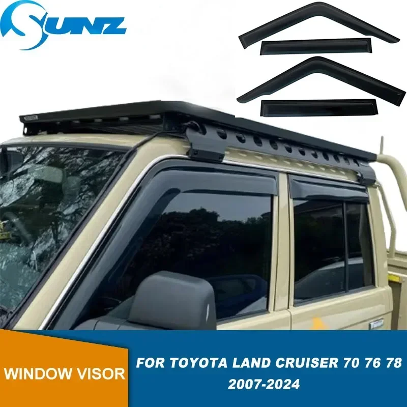 Window Visor For Toyota Land Cruiser LandCruiser 70 76 78 79 LC70 LC76 LC78 LC79 2007-2024 Car Window Rain Guard Weather Shields