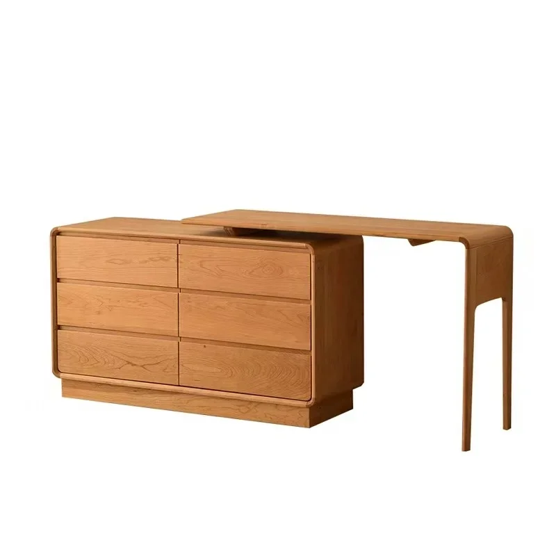 

Многофункциональный комод, встроенный в спальню, современный роскошный стол из массива дерева, L-образный угловой туалетный столик для спальни.