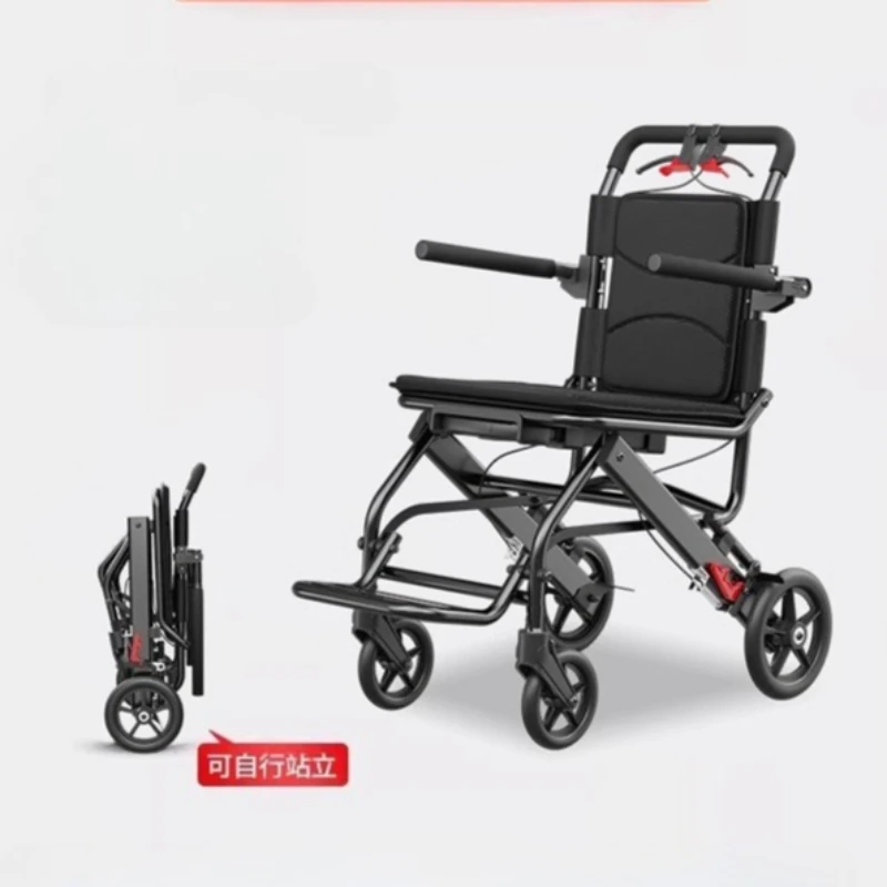 

Outdoor Foldable Manual Wheelchair Multi-Functional Hydraulic Seat, Waterproof Seat, Dual Shock with Pull Rod & Easy Transport