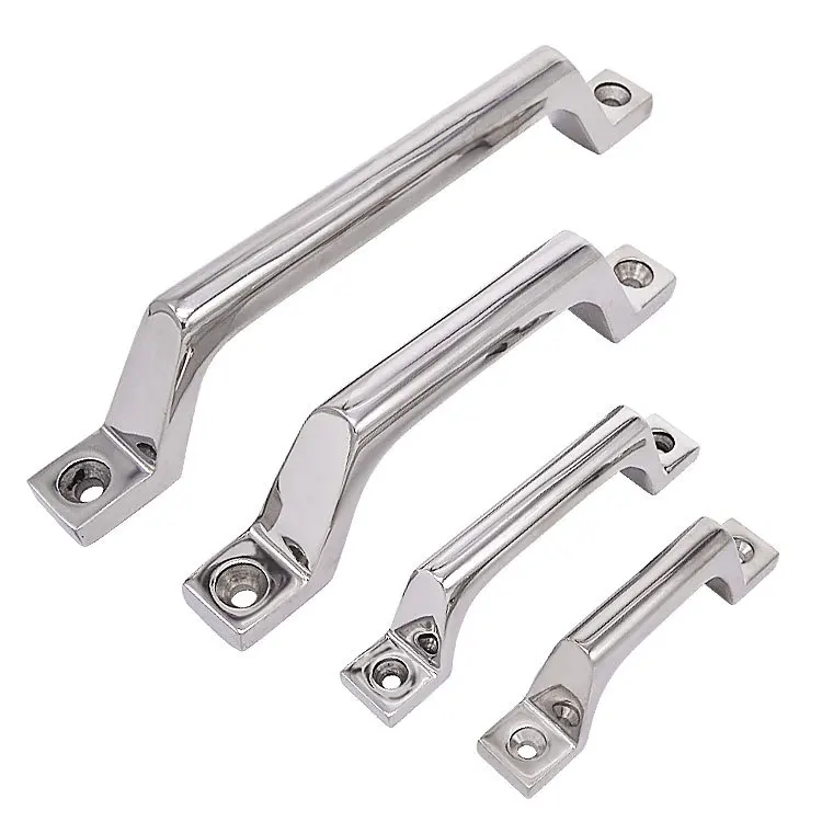 SK4-8080 industrial precision cast stainless steel heavy-duty upright trapezoidal door handle solid thickened handle