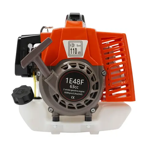 Motor de gasolina de 2 tiempos de 2,2 kW, motor a gasolina de 63CC para equipos de jardín y césped residencial o comercial, etc.