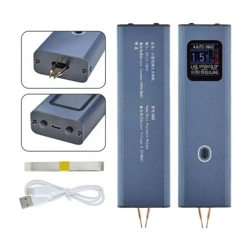 SOFT-Spot Welder For 18650 Lithium Battery Double Pulse Functionality Handheld DIY Spot Welding Machine Screen Display