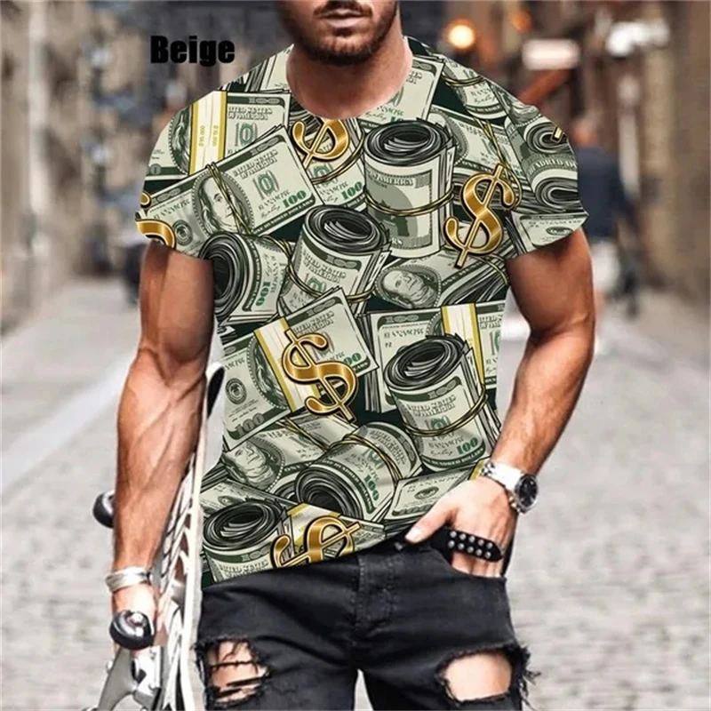 New Fashion Dollar Men Women Spring Summer 3D Printed Short Sleeves T Shirts Casual Fashion Round Neck Sport Tops T-shirts