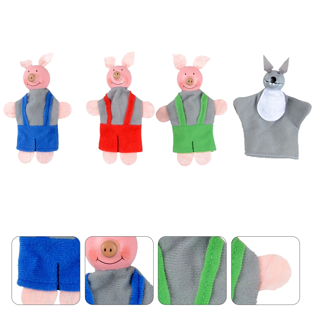 

Finger Interactive Toys Educational Children Puzzle Cartoon Puppets Kids for Cloth Wood Baby Plaything