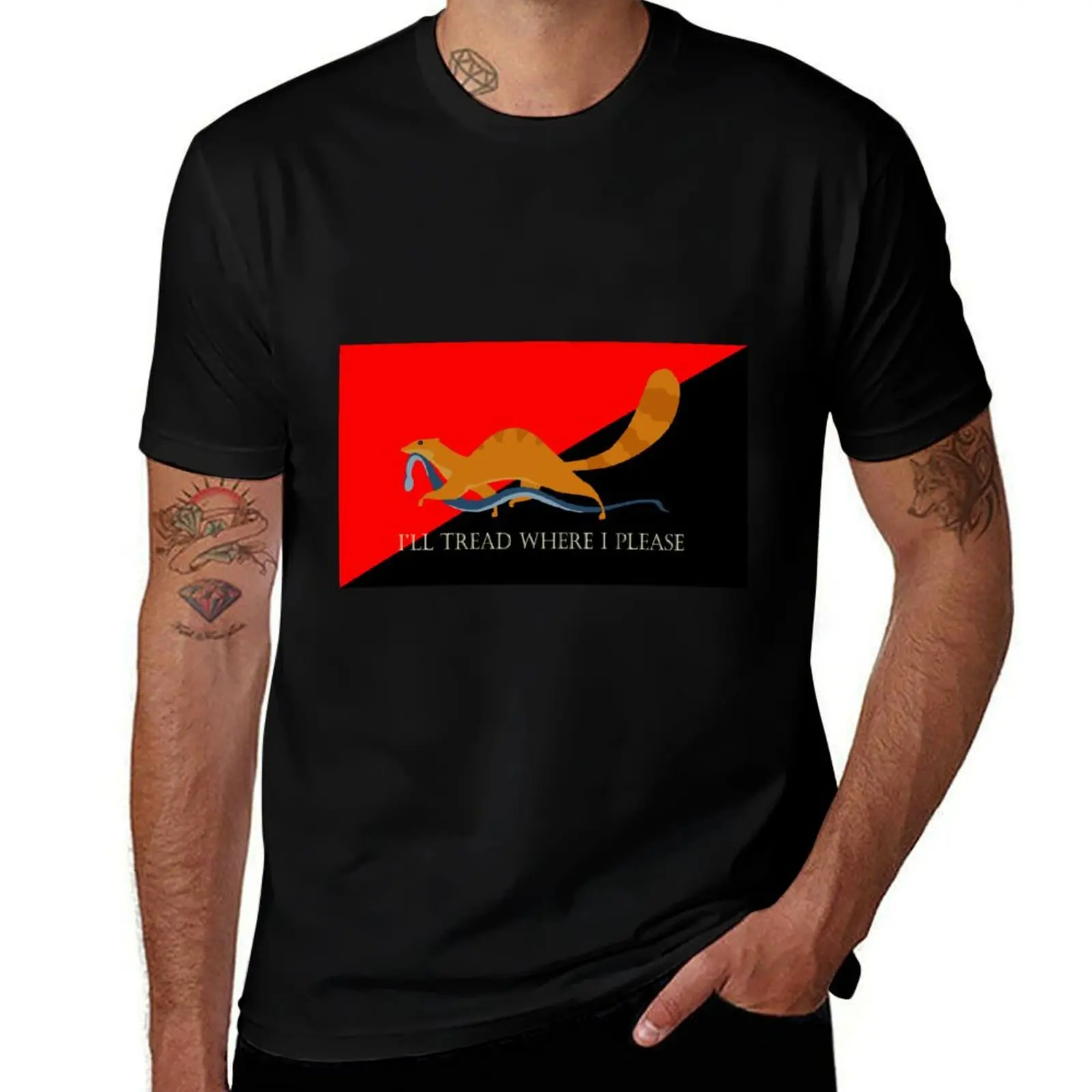 I'll Tread Where I Please T-Shirt Sports Casual Short Sleeve Cotton Tee