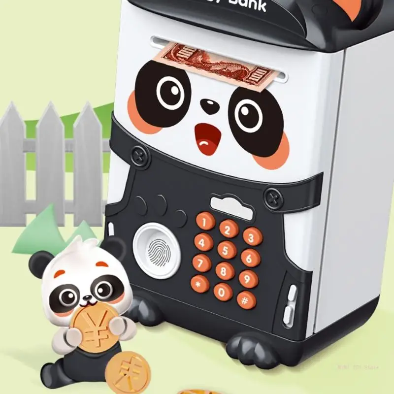 Electronic Piggy Panda Shaped Ornaments Panda Shaped Toy Money Saving Box Piggy Craft