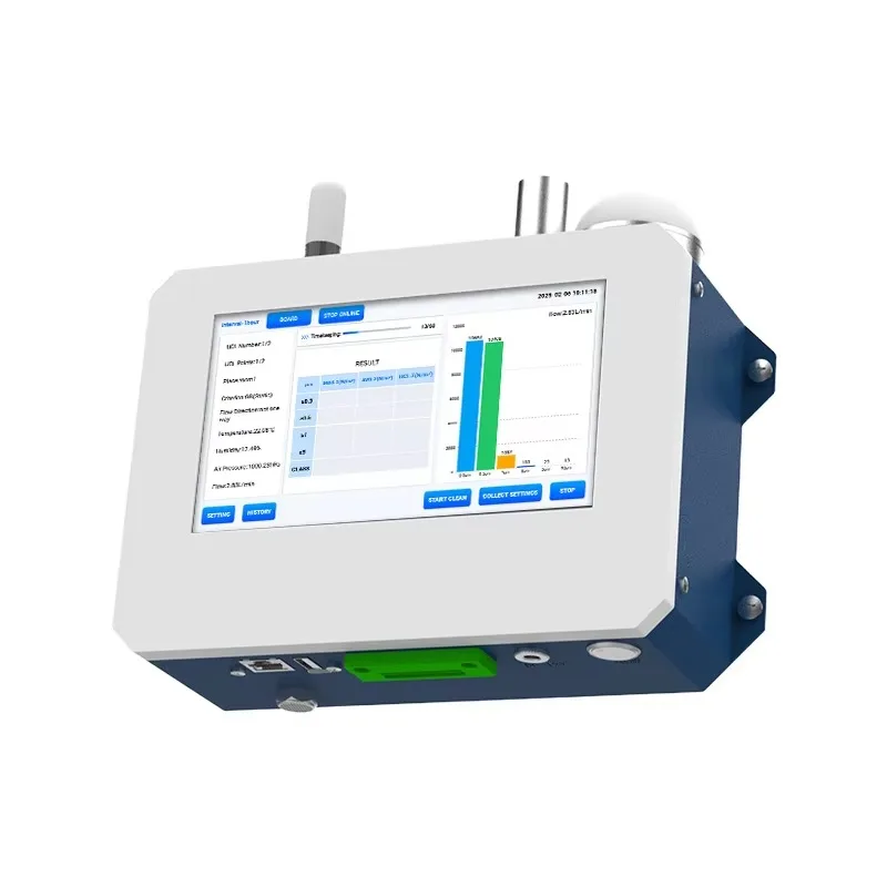 Remote Dust Counter 28.3L/min 220V RS485 Modbus Sound Light Alarm Lab OEM