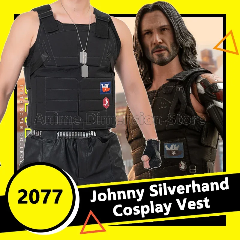 

Johnny Silverhand Cosplay Vest Anime Game Punk Style 2077 Costumes For Man