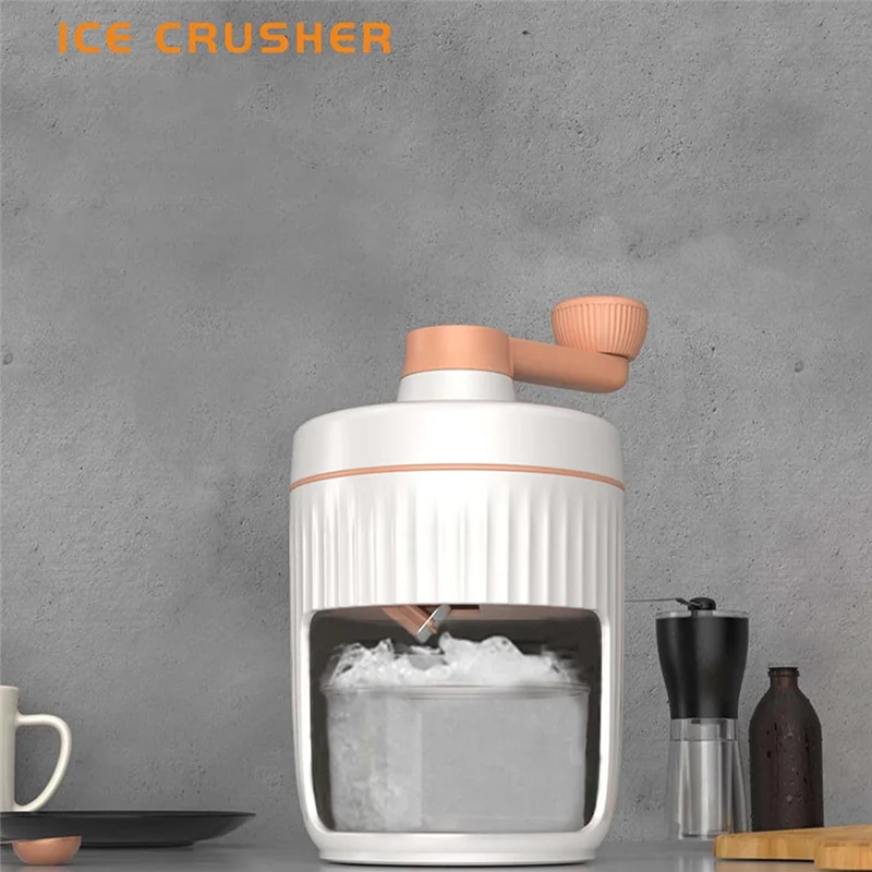 

BOFO Ice Crusher, Manual Rotary Ice Crusher-Small Manual Shaving Ice Machine For Household Thickened Stainless Steel Easy To Use
