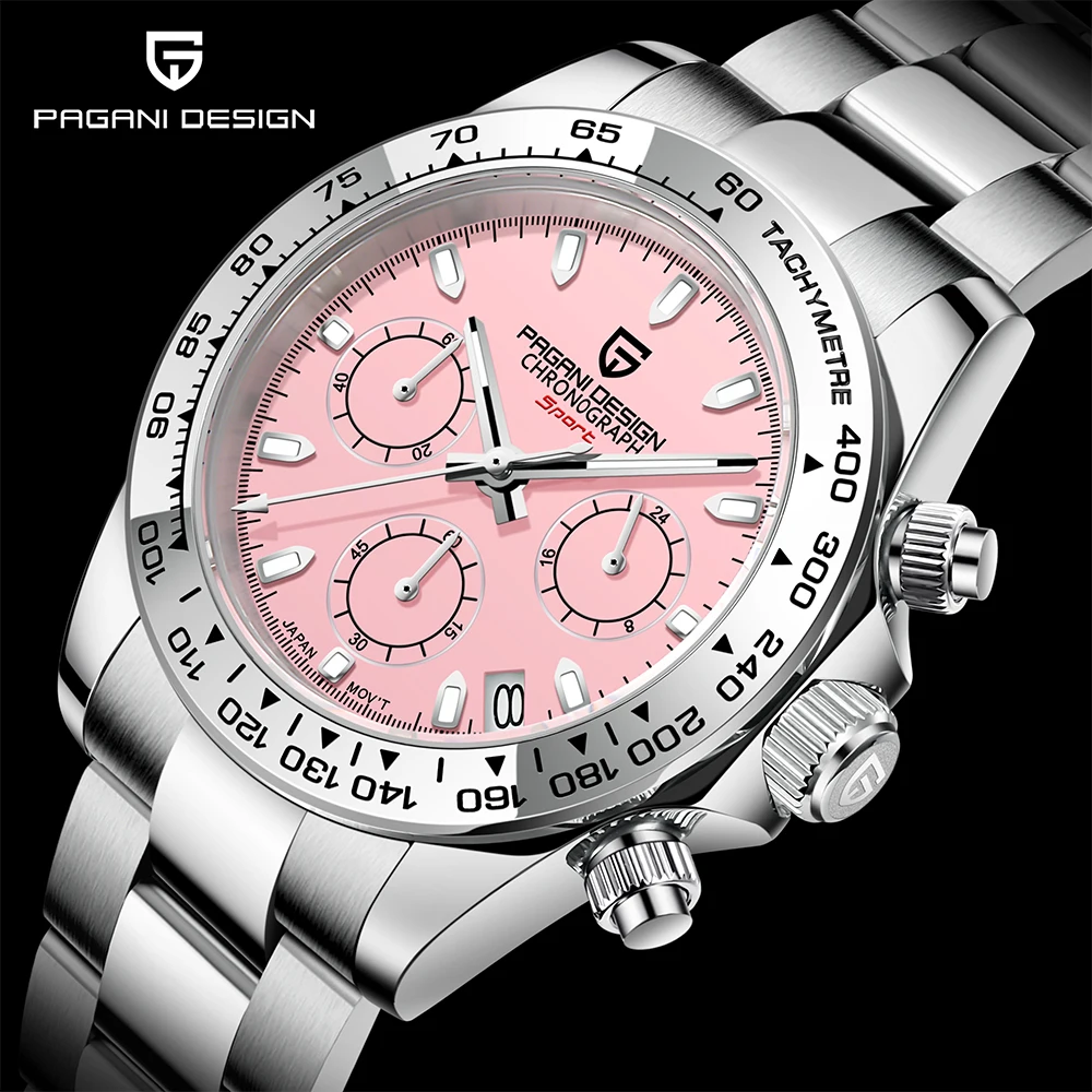 PAGANI DESIGN V2 40MM Luxury Men's Watches Top Brand Men's Sports Quartz Watches Sapphire Glass Automatic Date Speed Chronograph