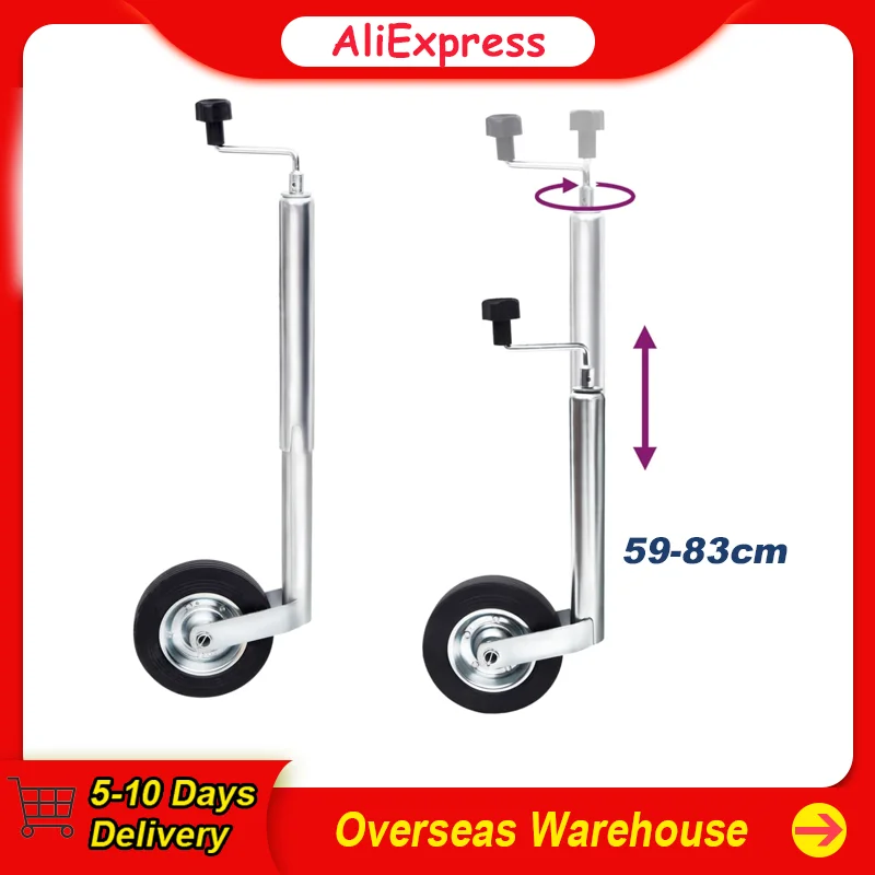 Jockey Wheel for Trailer 48 mm Galvanized Steel 150 kg Max Load bearing RV Boat Trailer Jack Parts Accessories