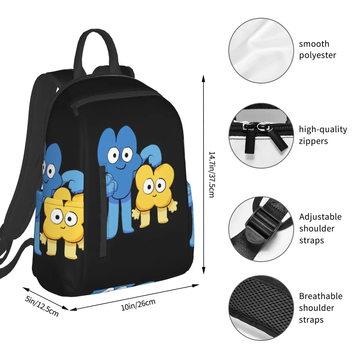 Four And X Bfdi Backpack Student BookBag Children School Bag Computer Shoulder Bags Boys Girls