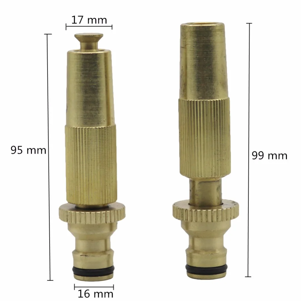 Pure copper Straight water spray tip spray gun High pressure home Car water gun head hose nozzle Quick Adapter Fitting