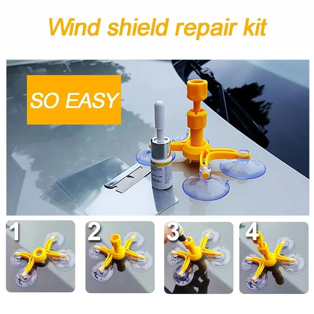 Windshield Repair Kits DIY Car Window Repair Tools Glass Scratch Crack Restore