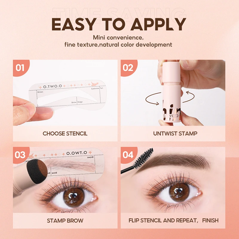 แสตมป์คิ้ว Shaping ชุดกันน้ำ Contour Stencil Tint ธรรมชาติ Stick เส้นผม One Step Brow Stamp มาสคาร่าคิ้ว2022