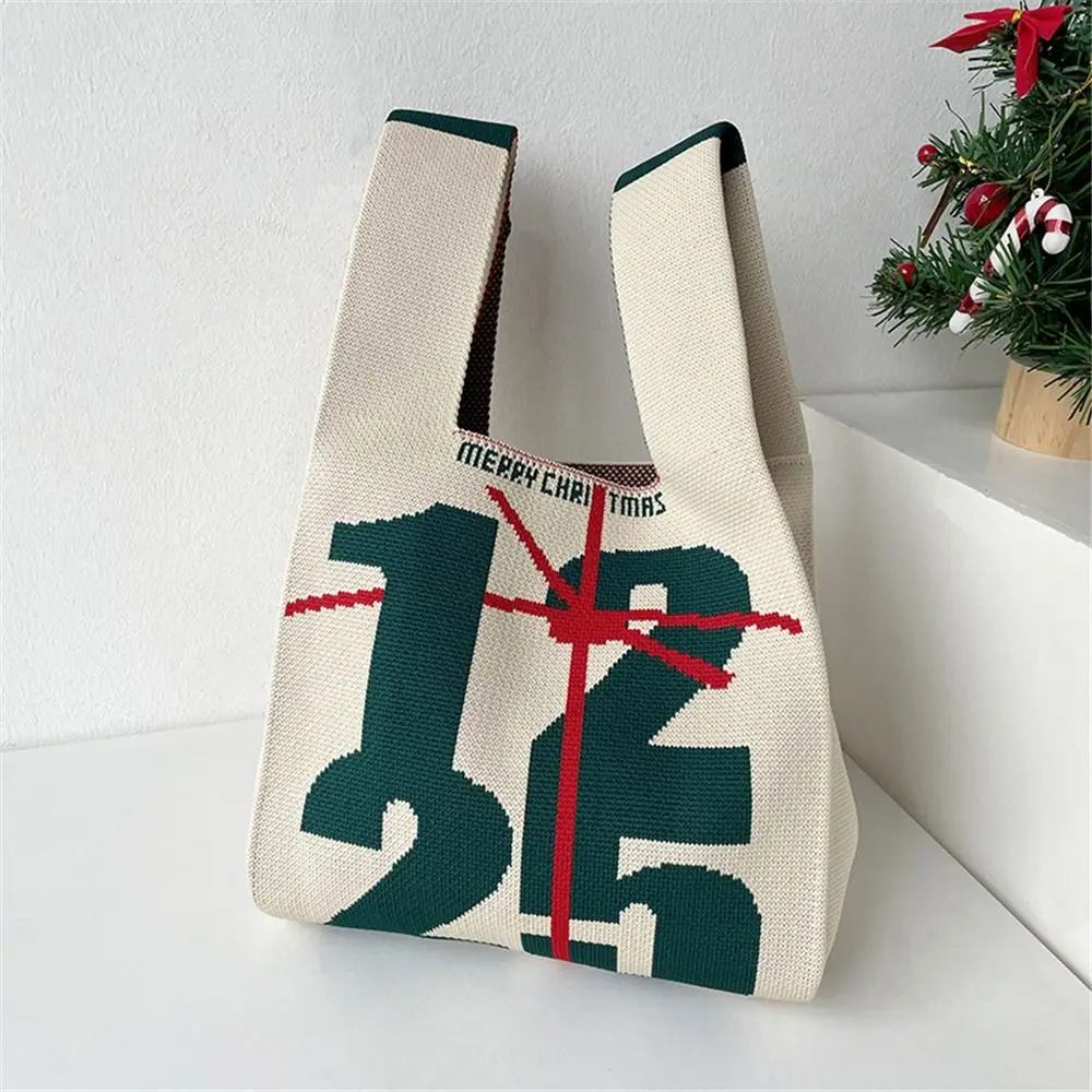 أزياء صغيرة عقدة متماسكة حقيبة يد حقيبة المعصم أكياس التسوق حمل حقيبة