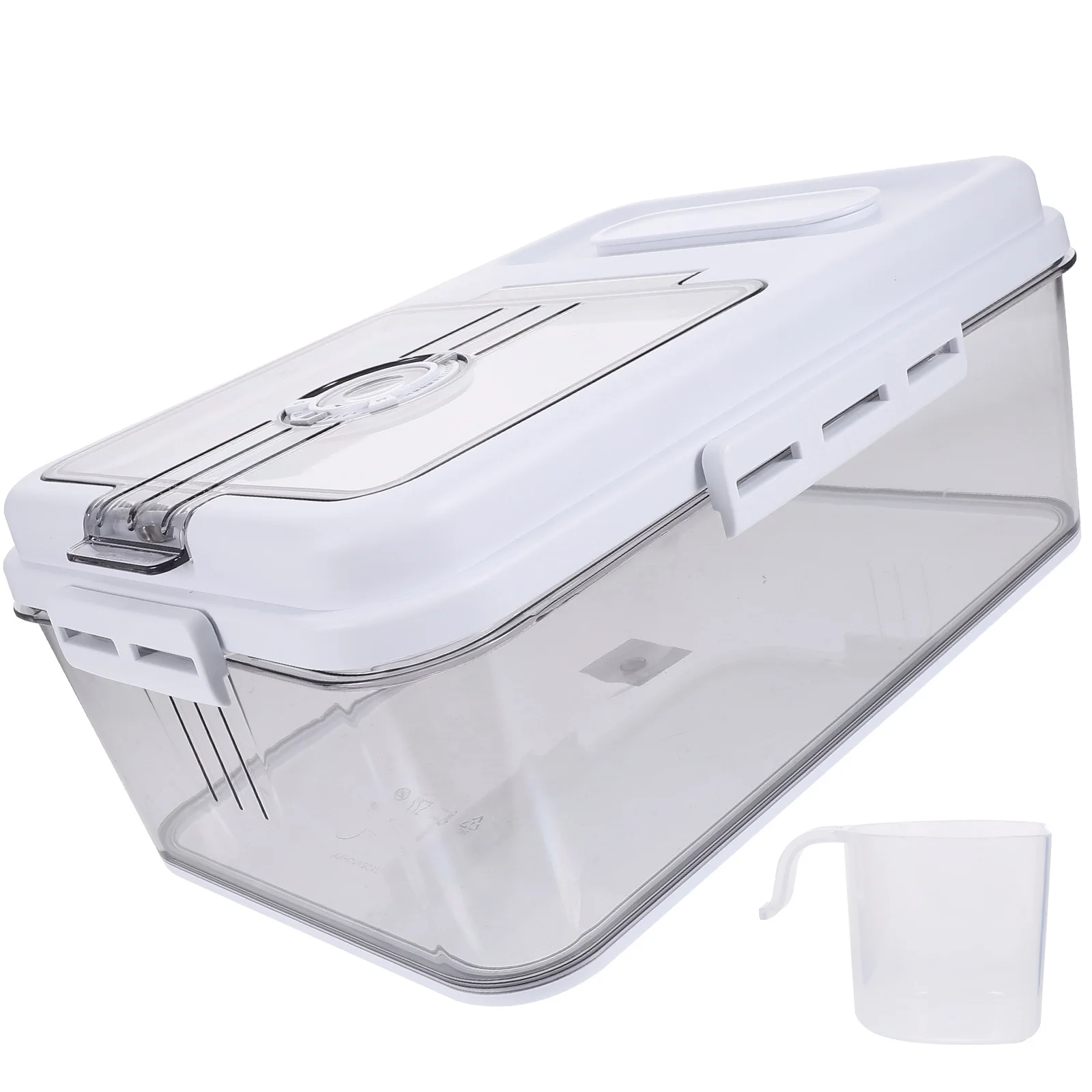 

2.5kg Rice Storage Container Airtight Kitchen Grain Dispenser Large Capacity Food Organizer Transparent Pet PP Material Cereal