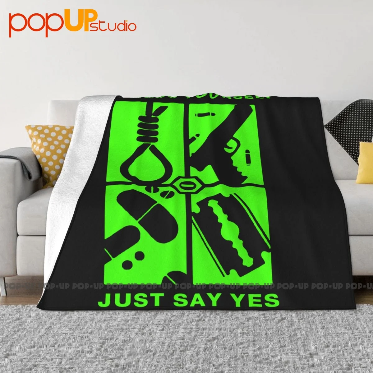 Type O Negative Express Yourself Logo Blanket Winter New Style Plus Velvet Sofa Dedicated Family Expenses