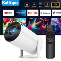 KaiAqua Android 11 390ANSI HY300 Projector 4K Native 1080P Dual Wifi6 BT5.0 Cinema Outdoor Portable Projetor Upgrated HT88 NEW