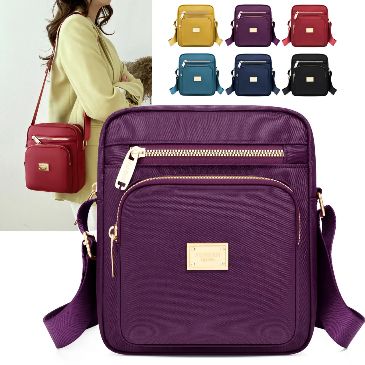 

Stylish and Simple Shoulder Bag 2026 New Women Commuter Small Square Bag Oxford Cloth Practical Wear-resistant Crossbody Bag