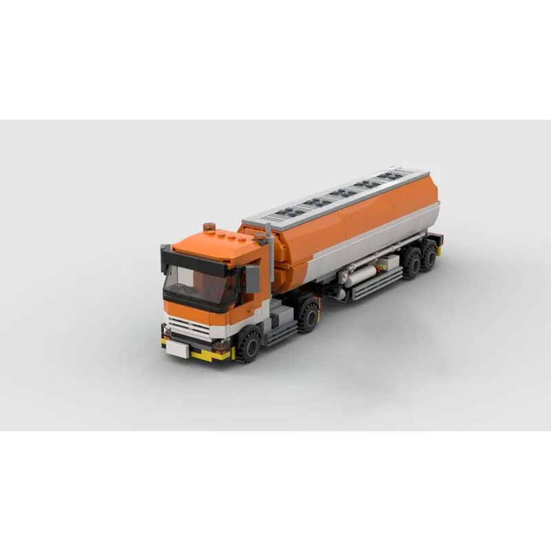 

MOC-140219 City Traffic Oil Tanker Truck Building Block Model 468 Parts Boys' Children's Birthday Christmas Assembly Toy Gift