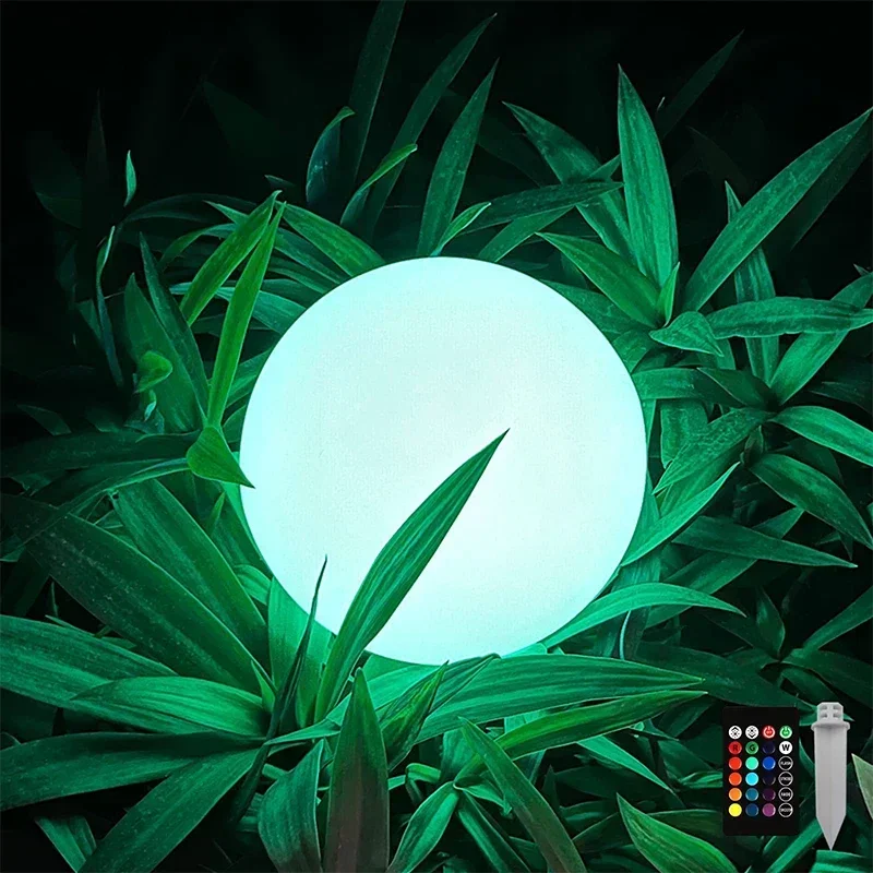 Lumière solaire 500 mah batterie au Lithium éclairage extérieur jardin pelouse 24 touches télécommande sphérique lumières solaires éclairage extérieur