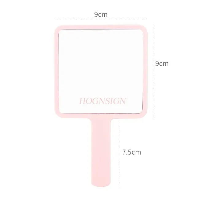 cosmetic mirror handheld beauty salon Square handle cosmetic mirror portable embroidery tool