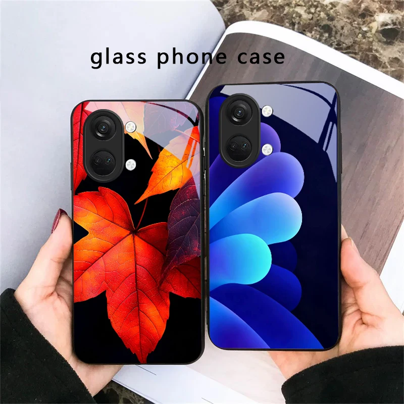 

Small pebble flowers For OnePlus Ace 2 3 2V 5 Pro Nord CE 2T 2 3 Lite N20 N30 6 7T 8 8T 9 10 Pro 11R 12R 13R Glass Phone Case