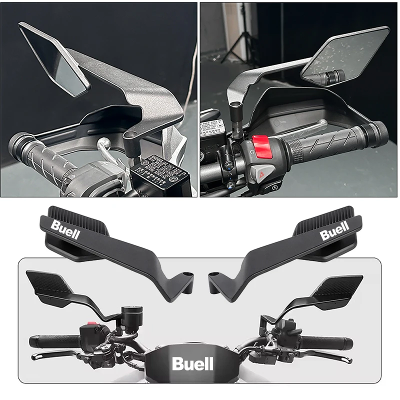 Motorcycle Stealth Mirror Adjustable Wind Wing Mirrors For Buell 1125R 1125Cr X1 Xb9r Xb9 Xb12 Xb9sx Ulysses XB12s Lightning