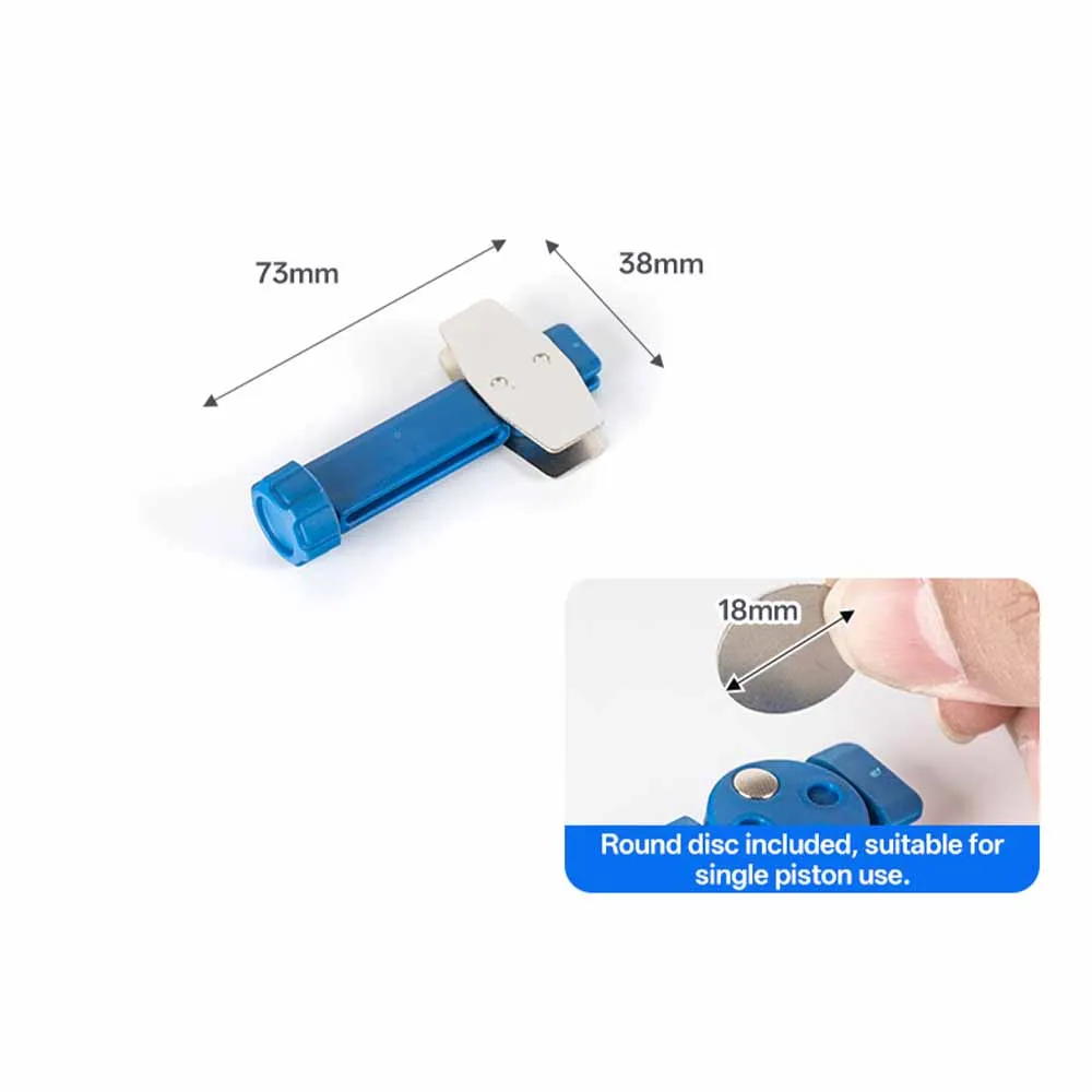 أداة توزيع وسادة فرامل الدراجة الفولاذية المتينة 360 درجة ° مكبس قرص زيت الدراجة القابل للدوران، إعادة تعيين تمديد مكبس الفرامل الهيدروليكية #3