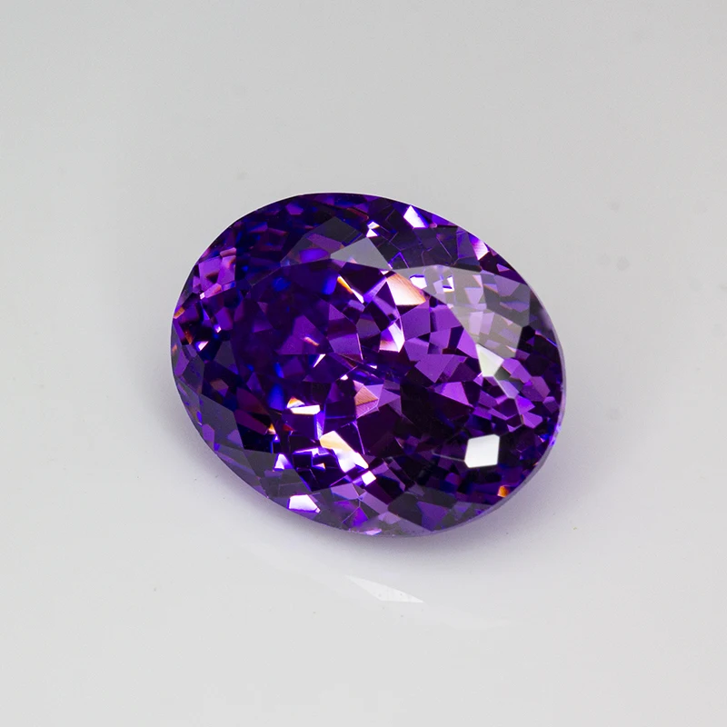 New Violet Oval 100 Faceted Cut Cubic Zirconia Lab Zircon CZ 4K Cutting 5A+ Quality for Jewelry Making