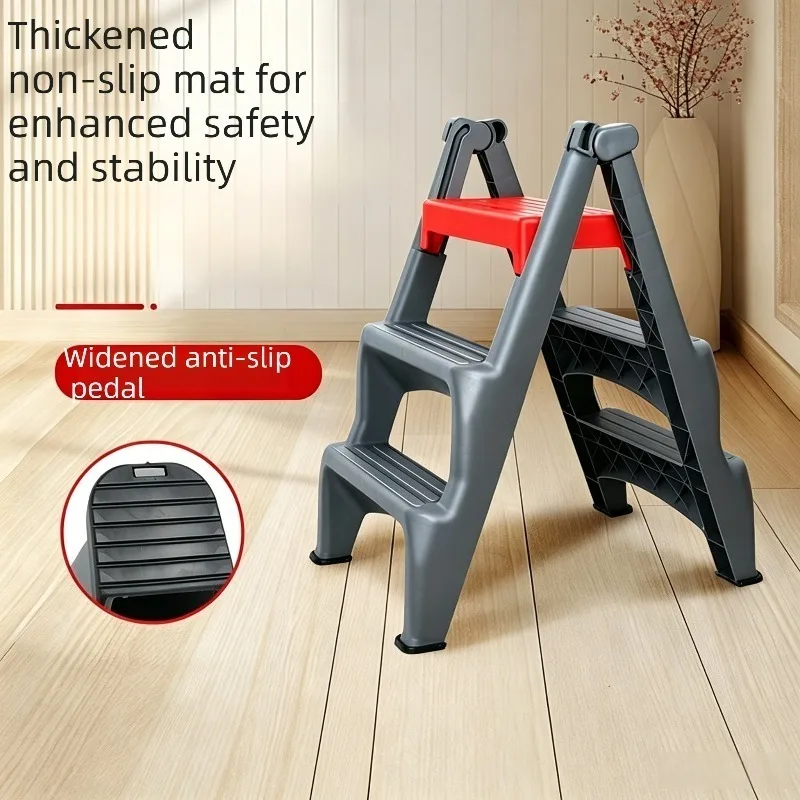 Miltifunctional Folding Ladders Minimalist Three-tier Step Ladder Portable Movable Home Indoor Step Stools Car Wash Ladder