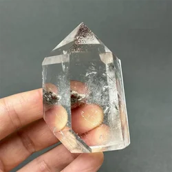Natural Gemstone White Crystal Ghost Phantom Crystal Tower Reiki Meditation Healing Energy Wand Garden Home Decor Gift