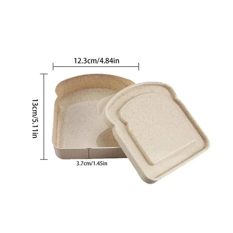Sandwich Containers Lunch Box Toast Storage Box With Lid Portable Food Storage Case Reusable Microwave Lunch Box Sandwich Case