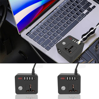1 AC Sockets DC 12V to AC 220V Converter Outlets Car Inverter 4 USB Ports 300W Power Adapter For Morris Garages MG Motors ZS GS