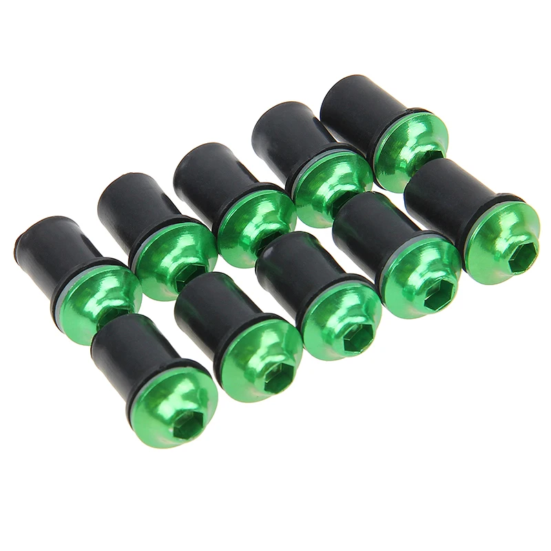 10개 알루미늄 오토바이 페어링 나사 볼트 키트 바디 패스너 오토바이 윈드스크린 윈드실드 나사 너트 볼트