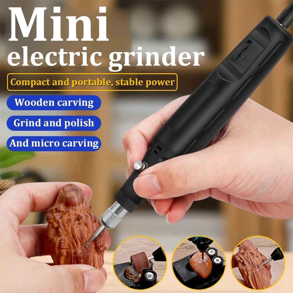 

Household Mini Electric Grinder Kit Multifunction Drill Cut Carve Polish Machine with Power Adapter for Home DIY Handcraft