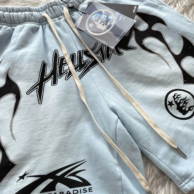 Hellstar Studios Casual Sports Shorts for Men And Women Washed Summer Thick Straight Leg Short Pants Youth Active Style view 2