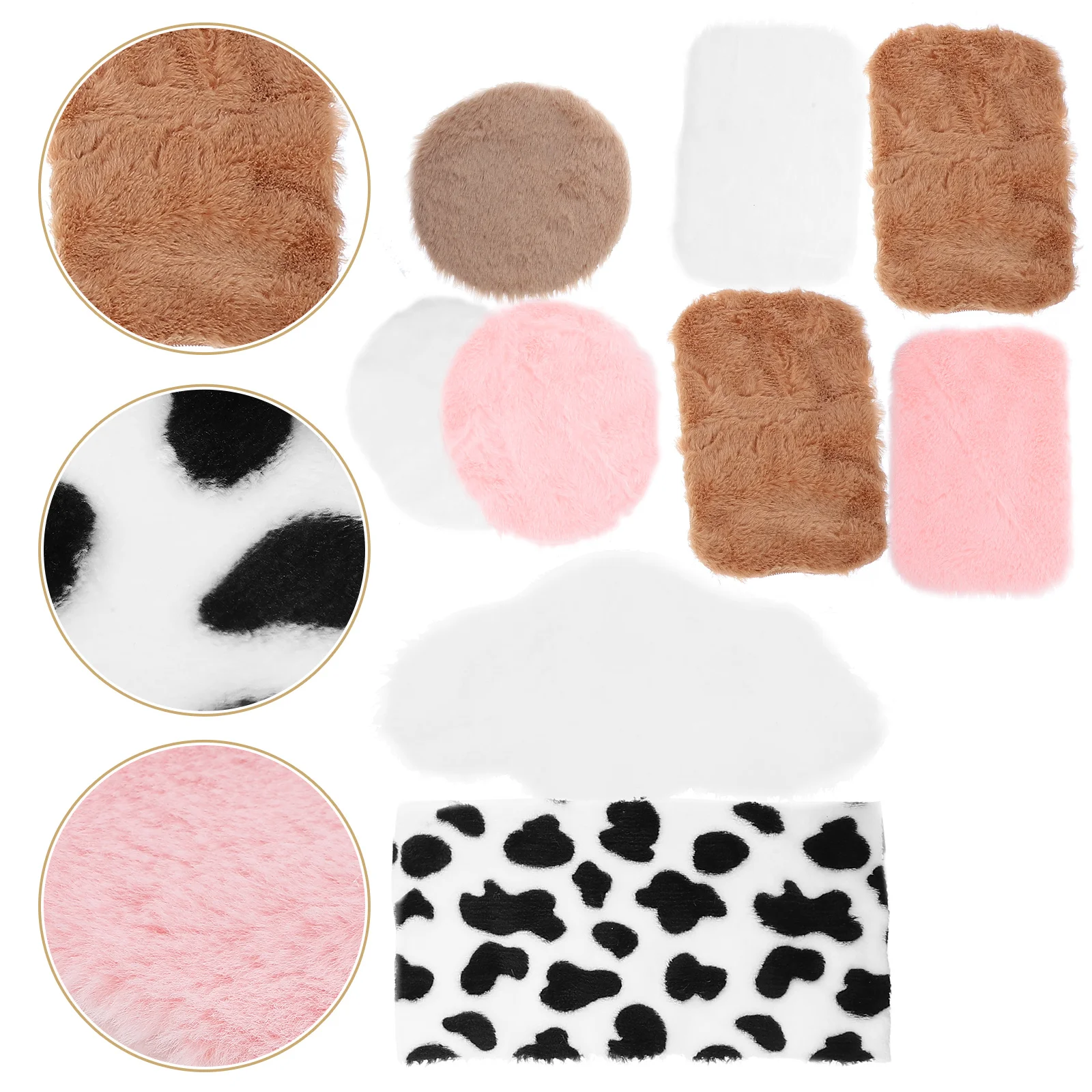 

9 Pcs Mini Carpet Rugs Woven Dollhouse Soft Round Shaped Decorative Floor Mats for Miniature House Accessories Landscape