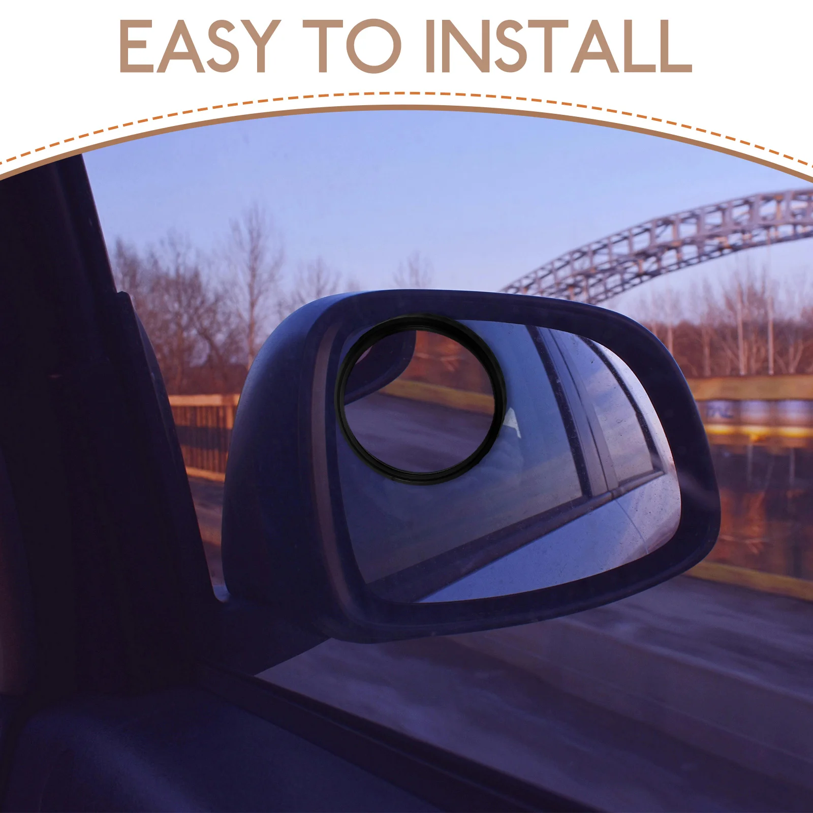 

Safety Corner Mirrors Adjustable Suction Cup Car Rear View Wide Angle Auxiliary Glass Mirror Automotive
