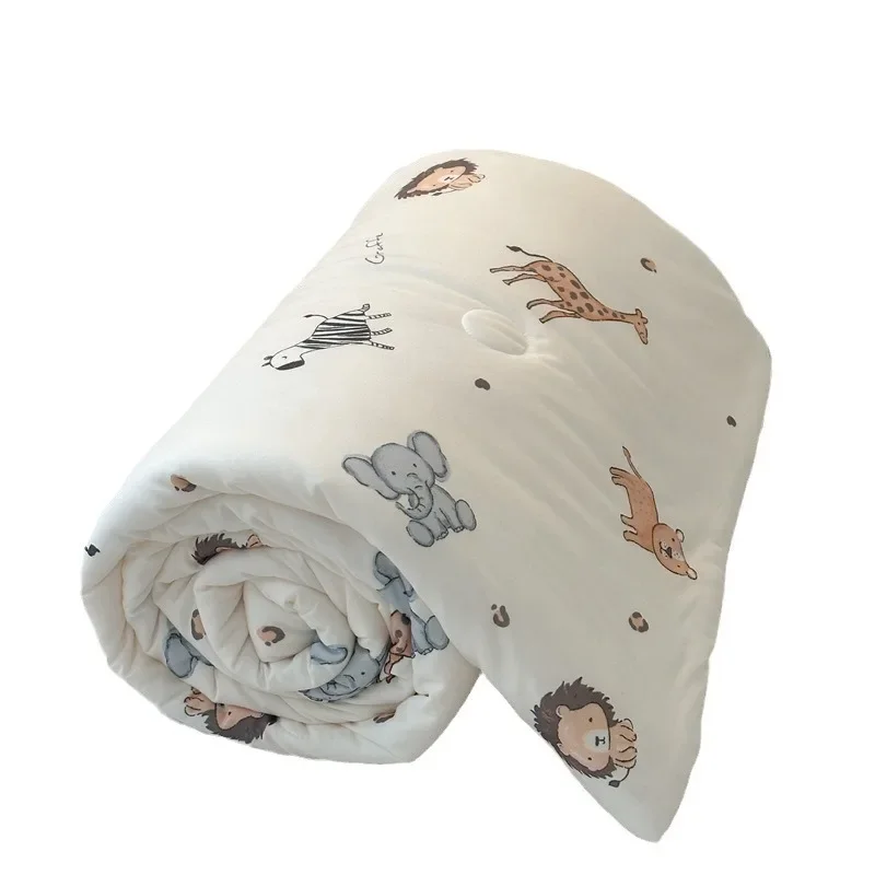 Maternal and infant grade summer cool quilt washable quilt summer children's cartoon printing kindergarten single thin air